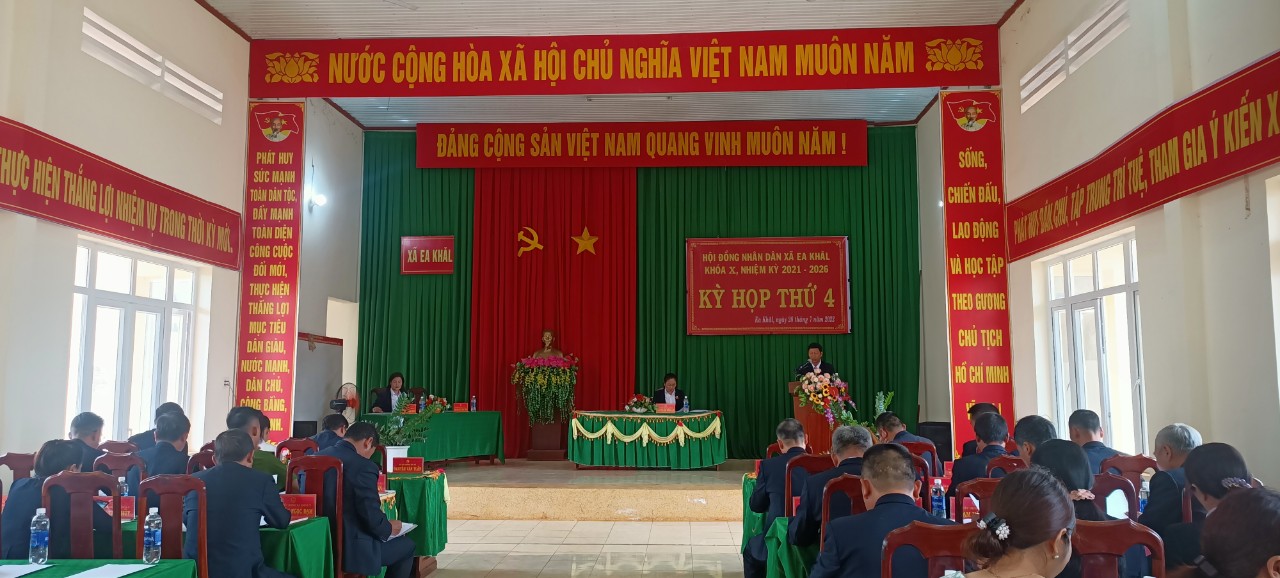 Hội đồng Nhân dân xã Ea Khăl Khoá X, nhiệm kỳ 2021-2026 tổ chức Kỳ họp thứ 4